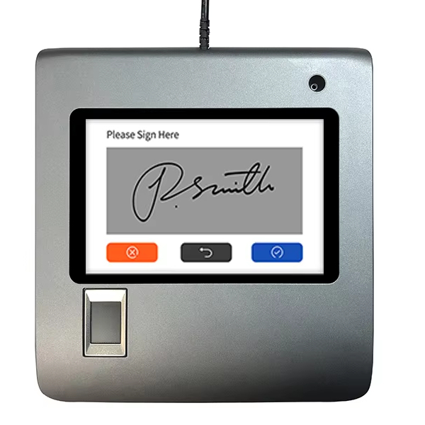 5inch Electronic Digital Fingerprint Signature Pad and Rfid with Screen with API SDK for Bank Government Paperless Signature