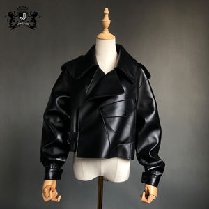 Janefur Nuovo Disegno di Stile Europeo del Cappotto del Cuoio Genuino Più Il Formato in pelle di Agnello Giacca di Pelle Delle Donne - Product Image 5