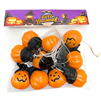 Halloween-Kürbis-Laternen-Lichterkette Leuchtende Plastik-Lichterkette Skelett-Augapfel-Kürbis-Deko Stimmungsbeleuchtung