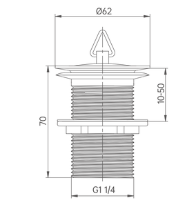 Phong cách hiện đại G1 1/4 "Brass phòng tắm lưu vực chất thải với bồn rửa cao su Stopper tắc nghẽn phòng tắm drainages - Product Image 6