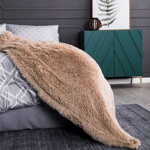 مخصص طباعة مزدوجة طبقة دافئ دافئ رقيق شيربا الصوف طويل الشعر لينة PV الفراء أريكة سرير المنزل بطانية الشتاء رمي - Product Image 4