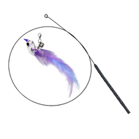 Bâton de chat interactif personnalisable en usine avec plumes et clochettes pour le divertissement des animaux de compagnie