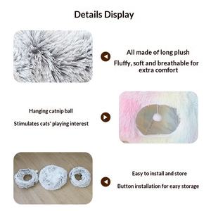 Cama Túnel para Gatos de Felpa Multifuncional RTS, en Oferta, Adecuada para Juguetes de Gatos de Interior, Cama Túnel para Gatos Plegable y Cálida - Product Image 5