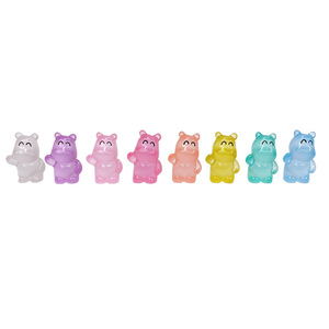 Figuras de Hipopótamo en Miniatura de Resina Epoxi 3D para Manualidades, Accesorios de Joyería y Adornos de Escritorio - Product Image 1
