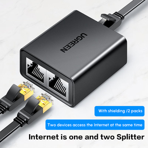 UGREEN Répartiteur Ethernet RJ45 Répartiteur Ethernet 100Mbps 1 à 2, Plug and Play, 2 appareils en réseau simultané - Product Image 6
