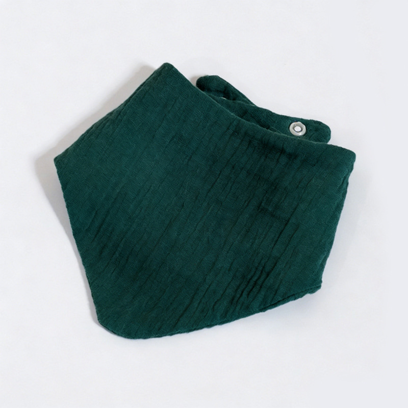 Plain triangle towel-dark green