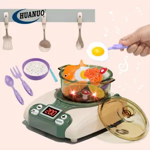 Music spray induction cooker kids electric kitchen toy happy play cooker