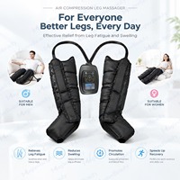 Alat Pijat Kaki Kompresi Udara dengan 6 Ruang Udara Independen, 6 Mode Pijat, Tekanan & Timer yang Dapat Disesuaikan, Pemulihan Setelah Latihan
