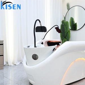 เตียงสระผมอัตโนมัติพร้อมระบบนวดศีรษะ ยี่ห้อ Kisen รุ่น Waterfall Kit ดีไซน์ทันสมัย พร้อมระบบประปาในตัว - Product Image 1
