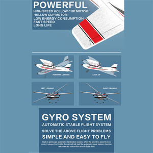 DWI Dowellin 2.4G telecomando EPP espanso durevole aereo 2.4Ghz con giroscopio medie dimensioni RC aereo giocattolo per principianti - Product Image 5