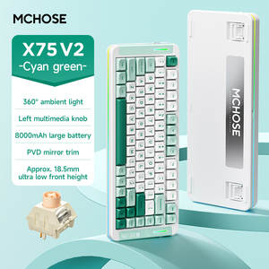 MCHOSE X75 Wireless Gasket Mount Mechanical <b>Keyboard</b> Tri-mode Hot-Swappable Gaming Mechanical <b>Keyboard</b> - Product Image 3