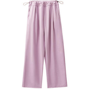 Pantalon de maternité October Crystallization, coupe droite, en polyester fin tricoté, décontracté, pour la grossesse - Product Image 5