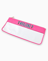 En stock, nouveau sac de rangement pour Mahjong transparent à fermeture éclair, personnalisable avec monogramme brodé, couleurs vives, sac pour tuiles de Mahjong