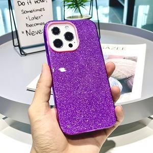 Cover per cellulare 3 IN 1 bellissima custodia per telefono con paraurti IN TPU glitterato lucido per iPhone 11 12 13 Pro Max - Product Image 1