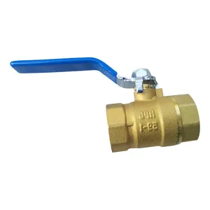 Factory Wholesale Middle 2 Way Forged Water Valve Female Thread Long Level Handle Brass Ball Valve