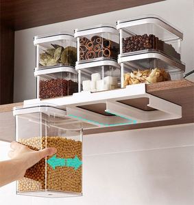 Food-grade Sealed Jars Plastic OEM ODM Transparent Kitchen <b>Noodles</b> Storage Jars Wall-mounted Cereals Storage <b>Box</b> - Product Image 2