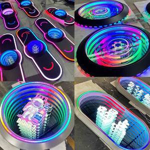 Customizable Portable KTV Bar Abyss Mirror Lamp-3D RGB Infinite Depth Illusion <b>Light</b> with Remote Control for Gaming & Arcade - Product Image 2
