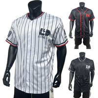 Kaos Baseball Kering Cepat dengan Nomor Tim Kustom, Kerah V, Model Retro, Bahan Jaring untuk Pria
