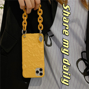 <span class=keywords><strong>Coque</strong></span> de téléphone portable personnalisée, couleur bonbon, à chaîne, bandoulière, housse arrière avec bracelet, 1 pièce - Product Image 4