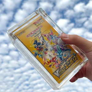 TCG vente en gros Pokemon japonais Booster Box acrylique vitrine haute classe boîte de rangement avec couvercle magnétique pour Pokemon S12A - Product Image 3