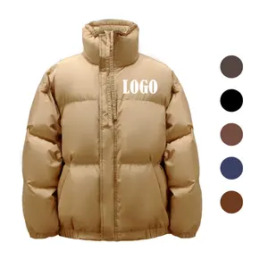 Customized Women's Down Coats Puffy Short Padded Lady Down Jackets Coat Loose Unisex Winter Women Plus Size Puffer Zip Jacket