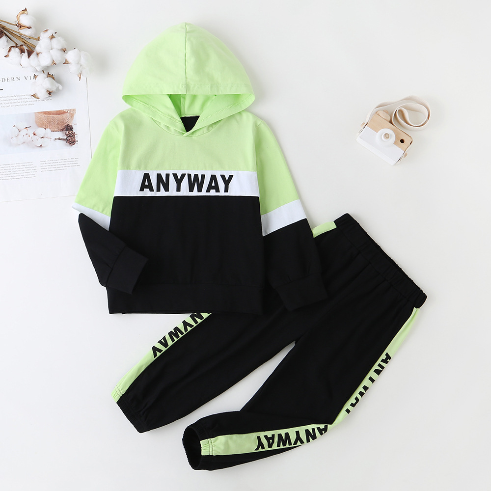 одежды с буквенным принтом для маленьких мальчиков, детская одежда комплект одежды из двух предметов для маленьких мальчиков