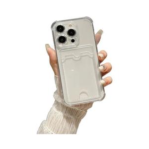 Compatible avec les modèles S23/S24/S25 Ultra et 15/16/17 Pro Max – Étui de téléphone transparent en TPU style portefeuille avec porte-cartes - Product Image 5