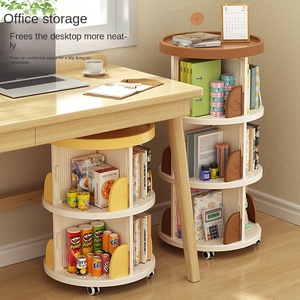 JCK068 Estantería Giratoria Multicapa de Plástico, Móvil, para Sala de Estar, Cocina, Esquina, Almacenamiento, Librería Multifuncional para Niños - Product Image 3