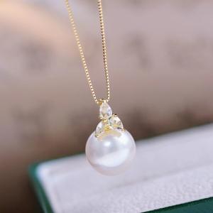 Accessoires de bricolage en argent S925, pendentif rond en jade tendance de 10 à 13 mm avec 31150 perles et breloques à support vide - Product Image 1