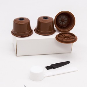 Diskon Besar Plastik Isi Ulang dengan Penyaring Stainless Steel Penyaring Kopi Ringkas Kapsul Kopi Dapat Dipakai Ulang untuk Kafe Italia - Product Image 5