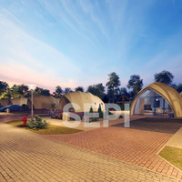 Tentes de glamping préfabriquées Domo Tiny Hut en Roumanie avec isolation PVDF, pour hôtels, resorts et hébergements de type coquille.