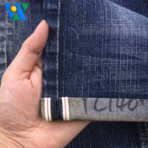 Kain Denim Selvedge 13.5oz 100% Katun Kain Denim Selvedge Mentah Kain Denim Slub Crosshatch untuk Celana Jaket - Product Image 5