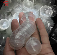 Conteneurs d'œufs en plastique transparents vides personnalisés avec logo, bon marché, 50 mm, capsules, boules pour Pâques