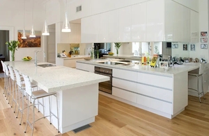 Pha lê trắng lấp lánh Trắng Nhân Tạo thạch anh đá tấm siêu Jumbo Kích thước nhân tạo đá Vanity truy cập 3 bồn rửa - Product Image 5