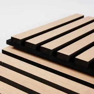Customized Veneer Slat Wooden Panel With Headboard Wall Ceiling Acoustic Wall Akupanel