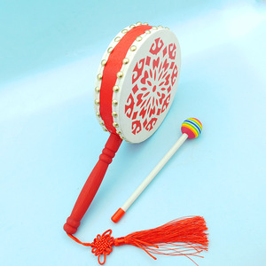 Wholesale 6 Inches Wooden Hand <b>Drums</b> With Wooden Sticks Double-sided <b>Drum</b> Music Orff Percussion Instruments - Product Image 5