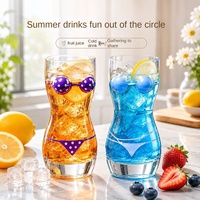 Chope à bière en verre en forme de corps féminin, design personnalisable, style moderne minimaliste, pour bar/KTV, usage domestique - Origine Chine