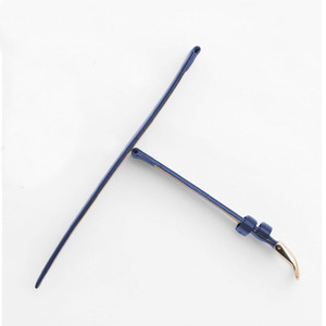 Correa de reloj de seda Correa de cuero Correa azul genuina - Product Image 3