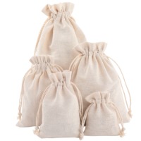 Sac en toile de coton écologique personnalisé avec logo, à cordon de serrage, pour l'emballage, recyclable, tendance, lavable, à double cordon