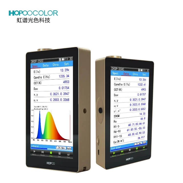 HOPOOCOLOR OHSP350 el ışık spektrum analizörü aydınlık CCT CRI test cihazı