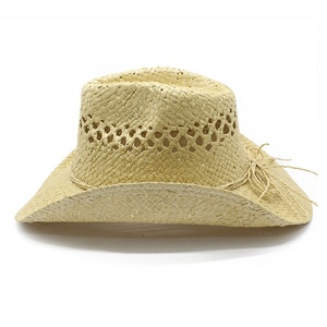 Thiết kế Jazz hàng ngày mùa xuân mùa hè du lịch mặt trời bên bờ biển mũ cao bồi miền Tây Raffia rơm Panama mũ rơm - Product Image 3