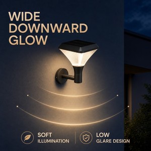 Applique Murale Solaire LED Vintage IP65 Étanche, Lampe Extérieure LED Crépuscule à l'Aube, Sans Câblage, Éclairage de Façade pour Jardin, Villa, Hôtel - Product Image 4