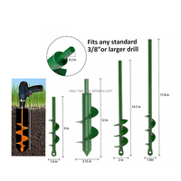 Foret à tarière grand X long de taille OEM pour le jardin à baril solide à double lame Tarière à bulbes de fleurs Planteur rapide Foret à trous en spirale pour la terre