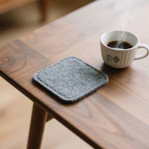 Promotion Eco-Friendly Round Grey Felt Coasters Dining <b>Table</b> <b>Protector</b> Pad Heat Resistant Cup Mat - Product Image 3