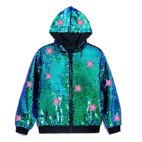 Blouson Bomber Personnalisé Réversible pour Filles, Grande Taille, Respirant, Imprimé Animal, en Coton, Col en V, Fines Manches, avec Capuche et Fermeture Éclair, pour l'Automne