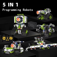 Kaiyu K96158 Nouveauté 2025 MOC Robots programmables télécommandés 5 en 1, Ensemble de blocs de construction de char à assembler, Jouets-puzzle, Cadeau