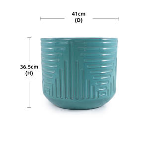 Pot de fleurs en céramique économique, durable, cuite au four, respirant, sur pied, pour intérieur et extérieur - Product Image 6