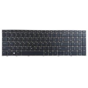 Clavier de remplacement pour ordinateur portable, disposition US, avec pointeur et rétroéclairage, pour HP <span class=keywords><strong>ZBOOK</strong></span> 15 <span class=keywords><strong>G5</strong></span> G6 <span class=keywords><strong>17</strong></span> <span class=keywords><strong>G5</strong></span> G6 L29635-001 L12765-001 L28407-001 - Product Image 2
