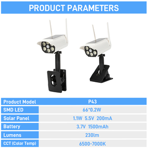 Lampe murale solaire de sécurité Solarup avec caméra factice 2-en-1, extérieure, IP65, détecteur de mouvement, <span class=keywords><strong>LED</strong></span> à clipser pour porche et garage, sans câblage - Product Image 3