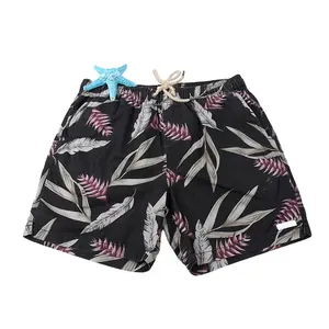 Small Order New Printed Hawaiian Casual Mens Floral Swimwear Beach Shorts Supplier